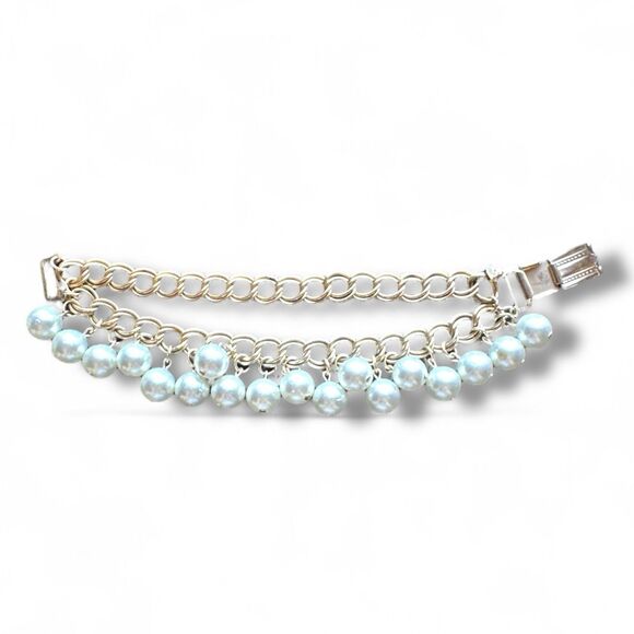 Park Lane Pearl Beaded Chain Dangle Layered Bracelet Classic Jewelry - Picture 5 of 6